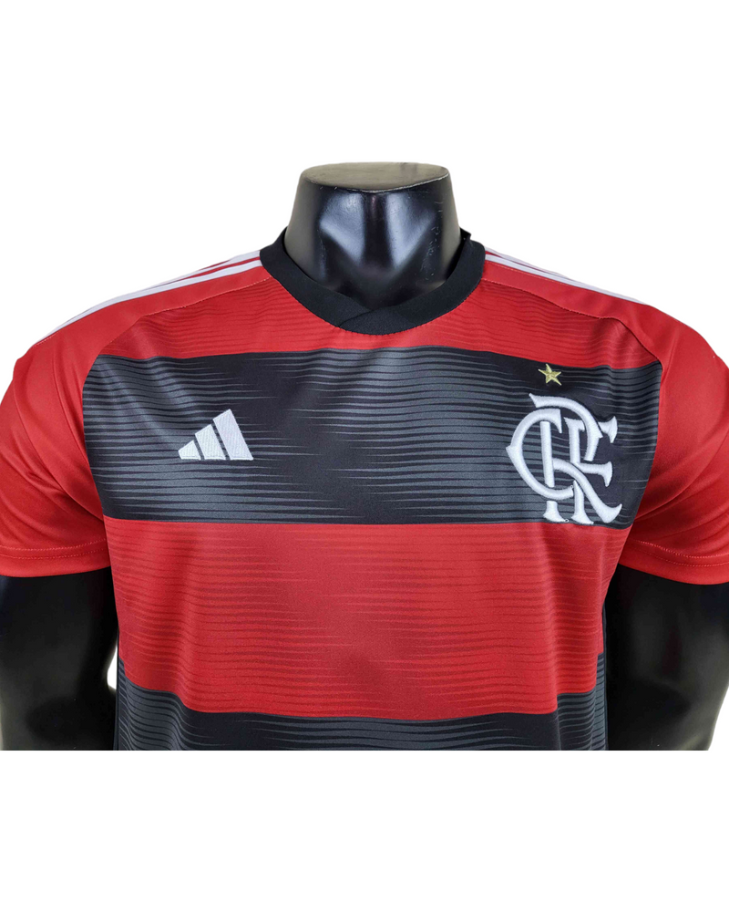 Camisa Oficial Adidas Cr Flamengo I 23/24 Feminina Vermelho e